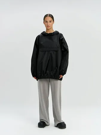 Дождевик-анорак Alatau, укороченный, черный, единый размер