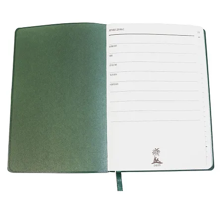 Ежедневник A5 недатированный Gabby, бирюзовый