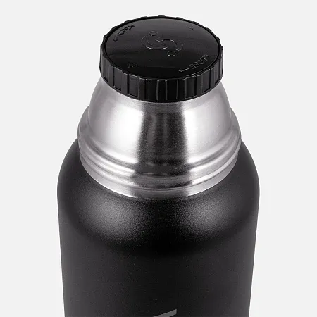 Термос Relaxika 1000 со стикерпаком, черный