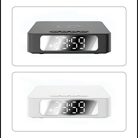 Часы с беспроводной зарядкой Raven, черный