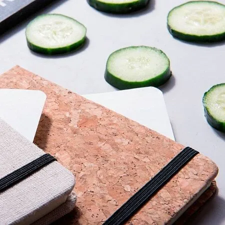 Блокнот с обложкой из пробкового дерева HARTIL, твердая обложка, черная резинка, 14 x 21 x 1,5см