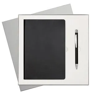 Подарочный набор Portobello/Latte NEW черный (Ежедневник недат А5, Ручка)