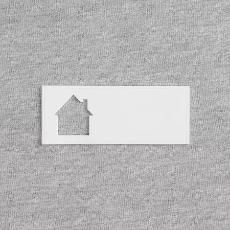 Лейбл из ПВХ с вырезом «Дом», белый
