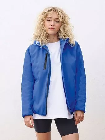 Куртка софтшелл с капюшоном женская Falcon Women, ярко-синяя (royal)