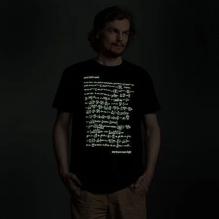 Футболка мужская «Да будет свет», с люминесцентным принтом