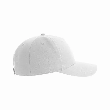 Бейсболка FIJI, 5 клиньев, 100 % переработанный полиэстер, липучка, белый