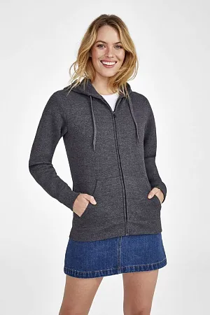 Толстовка женская на молнии с капюшоном Seven Women, темно-синяя