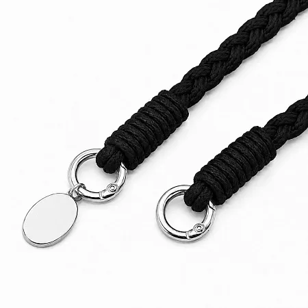 Шнурок на карабине BraidLite, чёрный