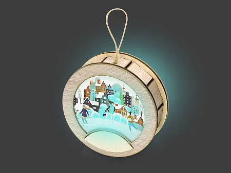 Новогодняя подвеска с подсветкой Шар