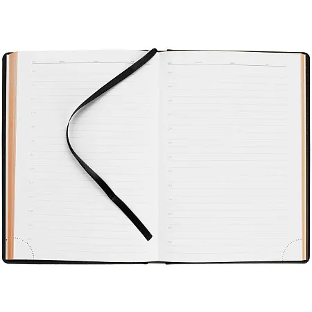 Ежедневник Mobile, недатированный, черный с синим