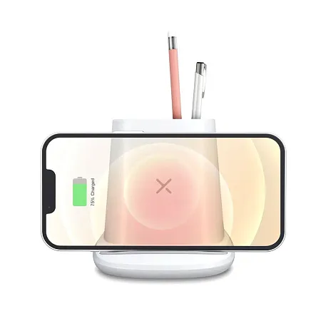 Настольный органайзер Limerick c беспроводной зарядкой, вентилятором и лампой