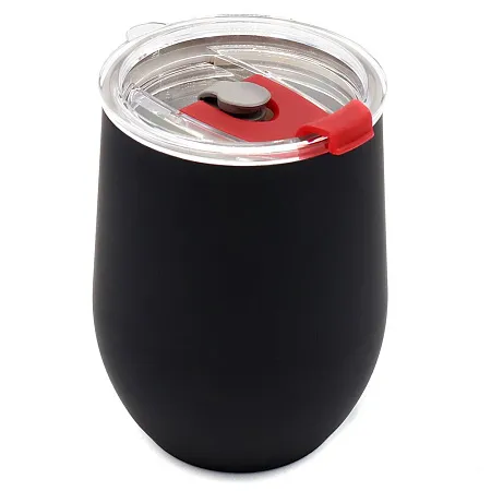 Термокружка с двойной стенкой SOFTO To Go софт-тач, черная