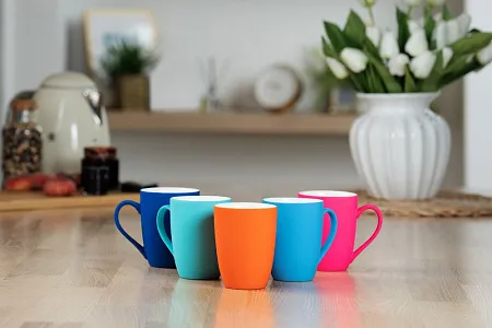 Кружка Good Morning с покрытием софт-тач, серая