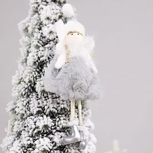 Новогоднее украшение Рождественский ангел, розовый