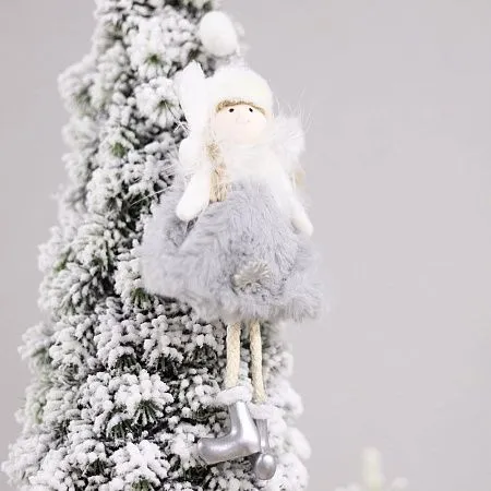 Новогоднее украшение Рождественский ангел, розовый