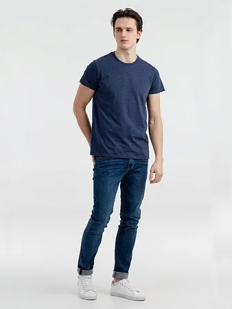 Футболка мужская приталенная REGENT FIT 150, синий меланж