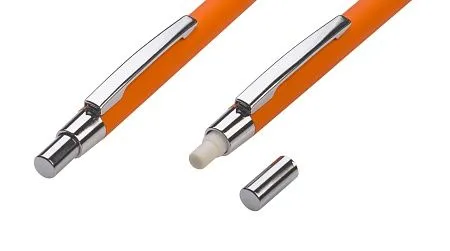 Карандаш механический "Ray", белый, покрытие soft touch