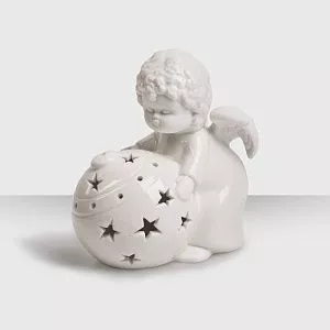Подсвечник "Ангел с елочным шаром"