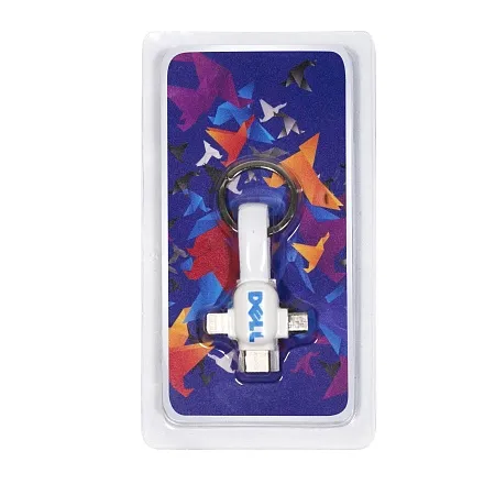 Кабель-брелок 3в1 Cavi, серый, в подарочной упаковке