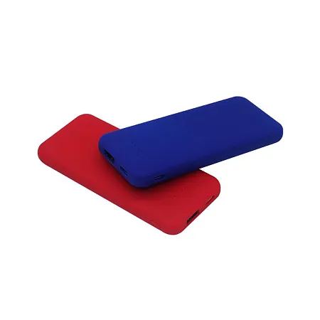 Внешний акккумулятор Arrida 5000mAh, с покрытием "Baby skin”, синий