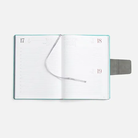 Ежедневник Grande Strap на заказ, датированный, бирюзовый