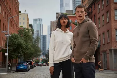 Толстовка с капюшоном женская BNC Organic, белая