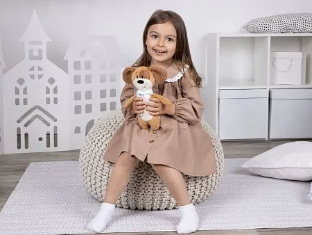 Мягкая игрушка Beastie Toys, собачка с белым шарфом