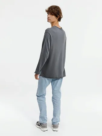 Лонгслив унисекс Siluetti Fuori, серый