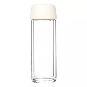 Бутылка стеклянная с двойными стенками, Bianca, 300 ml, белая