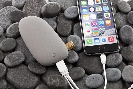 Внешний аккумулятор Pebble 5200, серо-синий