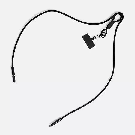 Кабель-ланьярд energyFlex Power Delivery 60 Вт, черный