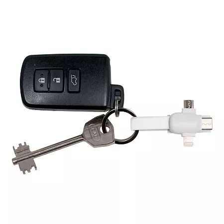 Кабель-брелок 3в1 Cavi, серый