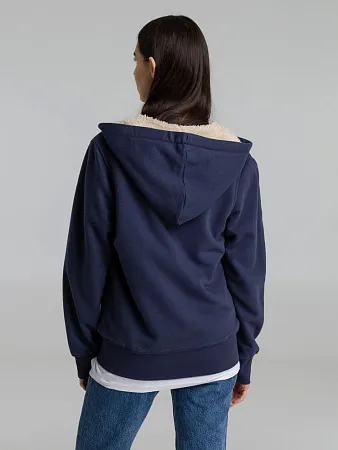 Толстовка унисекс на молнии SHERPA 280, темно-синяя