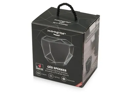 Портативная колонка Geo, белая подсветка