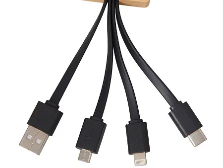 Кабель 3-в-1 с подсветкой лого Reedia S6