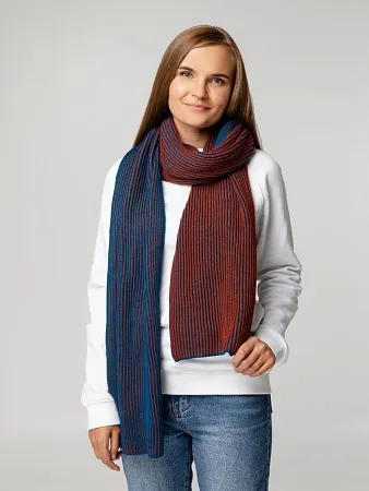 Шарф Nobilis, темно-синий с синим