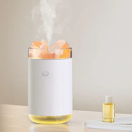 Соляная, светодиодная USB лампа-увлажнитель Aura, белый