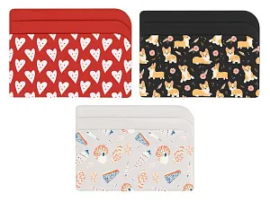 Картхолдер для 3-х карт с возможностью полноцветной печати, софт-тач