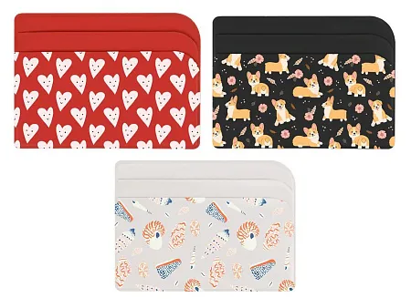 Картхолдер для 3-х карт с возможностью полноцветной печати, софт-тач