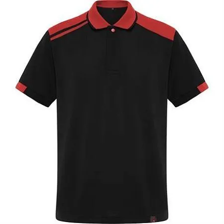 Футдолка поло SAMURAI мужская, черный/красный