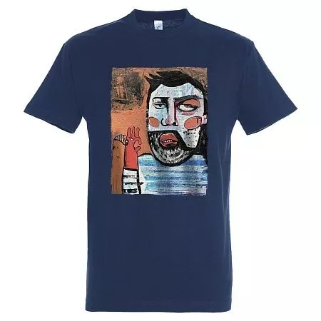 Футболка «У матросов нет вопросов», кобальт (темно-синяя)