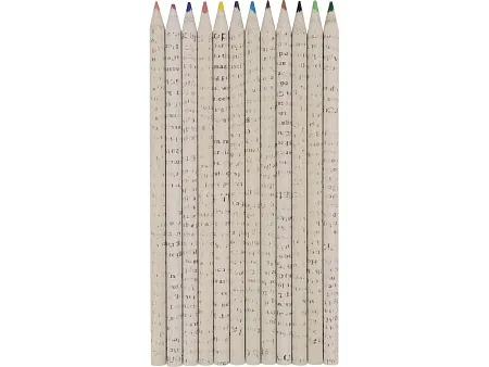 Набор цветных карандашей из газетной бумаги в тубе News