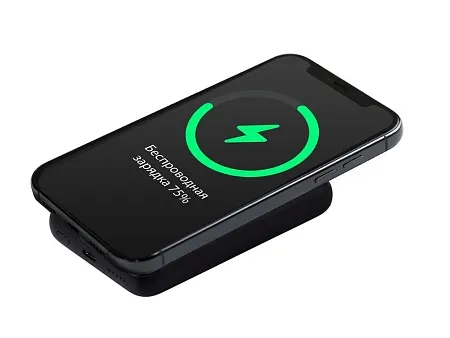 Магнитный внешний беспроводной аккумулятор Polarix, QC/PD, 10000 мАч