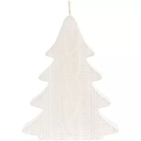 Свеча Kniteam, елка, белая