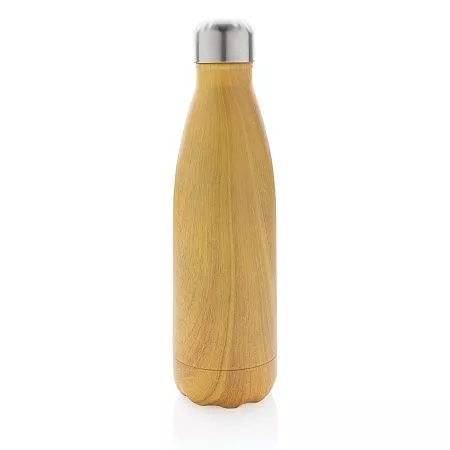 Вакуумная бутылка с принтом под дерево