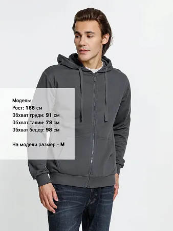 Толстовка на молнии с капюшоном Siverga 2.0, черная