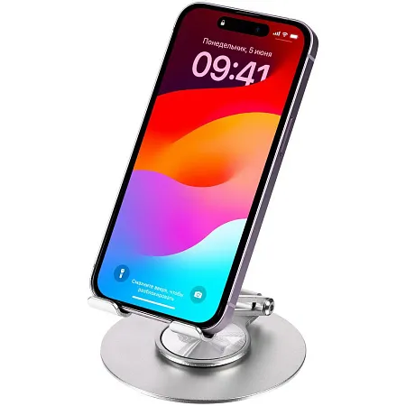 Подставка для смартфона Smartic, черный металлик