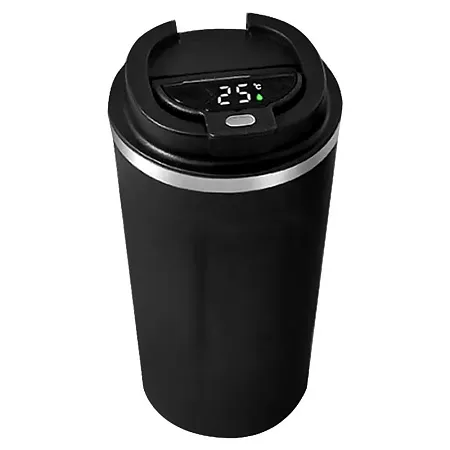Термокружка Andy с дисплеем, 510 мл, черная