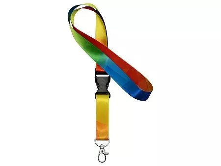 Ланъярд под сублимацию с карабином и межуровневым замком