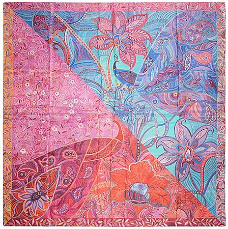 Платок Gourji "Восточный орнамент" 120х120 шелк